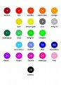 dostępne kolory: weinrot, rot, kollarion, mohruben, orange, golb, zitronengelb, grau, hellgrau, dunkelgrun, grun, hellgrun,  lindgrun, himmelblau, blau, dunkelblau, violet, purpur, fuchsia, amethyst, pink,  shwarz