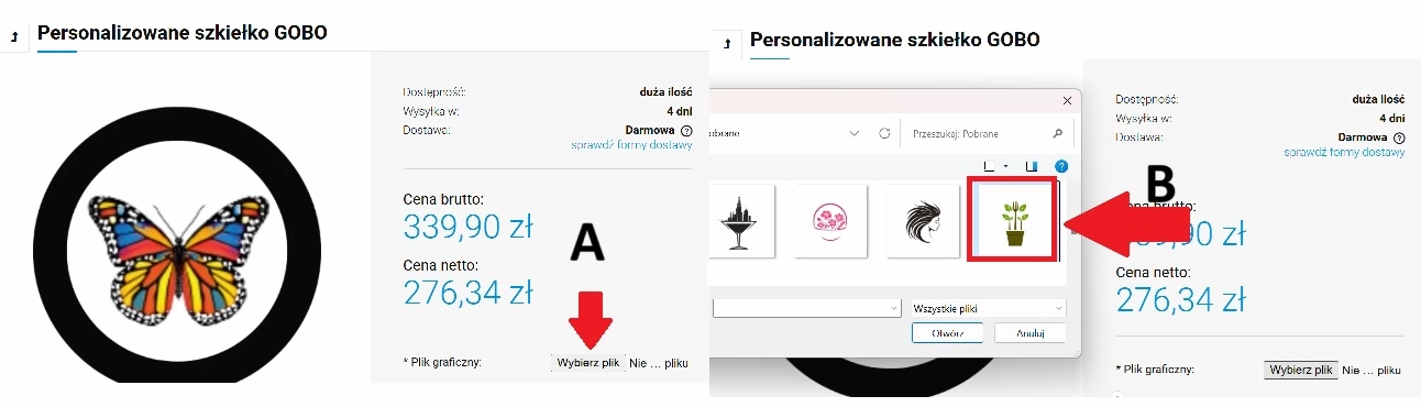 jak zamówić szkiełko gobo